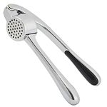 HiramWare Garlic Press, Premium Rust Proof Kitchen Garlic Mincer Crusher Squeezer with Ergonomic Handle, Ginger Crusher with Good Grip, Easy to Clean, Dishwasher Safe