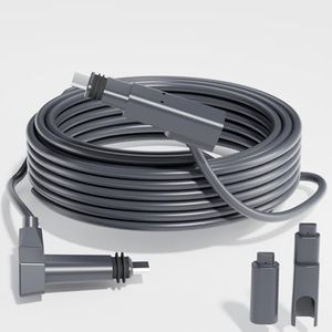 Klutchtech for Starlink Cable 150FT Replacement Cable for Starlink Standard Actuated Gen 2, Starlink Cable Gen 2/ V2 with End Caps Waterproof Gray (150FT/46M)