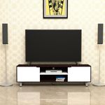 GRATUS Kanga Engineered Wood Wall Mount Tv Unit/Tv Stand/Tv Cabinet/Tv Entertainment Unit/Set Top Box Stand (Wenge/White, Walnut White) Diy (Walnut White, Wenge White, 45 Cm, 160 Cm, 30 Cm)