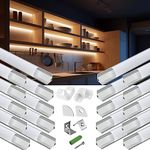 Tiianmai 20-Pack 3.3FT/1Meter 16x16 mm V Shape LED Channel Diffuser System with Milky Cover,Corner Connector,End Caps and Mounting Clip,Aluminum Profile for LED Strip Light,Easy Cut and Installed.