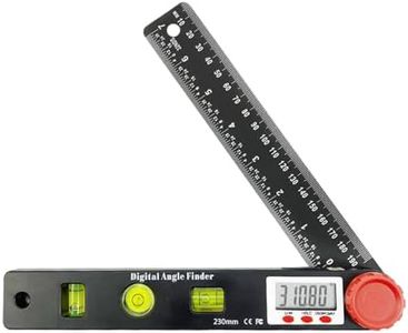 NORTOOLS Digital Angle Finder Protractor-7inch 0-360 °LCD Digital Protractor Ruler, ±0.5° Accuracy Measuring Tool for Woodworking/Construction/DIY/Miter Saw (Metric/Inch, 2 Batteries Included)
