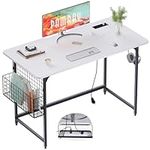 Pamray 47 inch White Computer Desk 