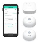 YoLink SpeakerHub & Two Motion Sensor Smart Home Starter Kit – Audio Hub Plays Tones/Sounds, Spoken Messages, LoRa-Powered ¼ Mile Range