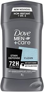 Dove Men + Care Antiperspirant Stick deodorant for 72H sweat & odour protection Stain Defense Clean anti-white marks and yellow stains 76 g