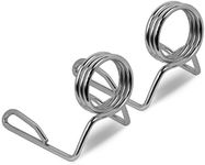 JLL Fitness Olympic 2" Spring Lock Collars, Sold in Pairs, Weight Lifting Barbell Spring Clip, Chrome Heavy Duty