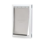 PetSafe Freedom Aluminum Pet Door for Dogs, Large, White, Tinted Vinyl Flap