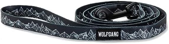 Wolfgang Heavy Duty Dog Leash, Pull-Tested to Over 800 lbs for Walking & Training, WolfMtn Print, Small