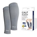 Dr. Arthritis Doctor Developed Calf Compression Sleeve Men and Women - Leg Compression Sleeve for Leg Pain Relief, Muscle Recovery, Shin Splint, and Varicose Veins (X-Large, Grey, 1 Pair)