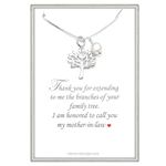 Tree of Life Necklace, Mother in Law Gift Necklace, Mother of the Bride, Mother of the Groom Gift, Sterling Silver Tree of Life Necklace, Mother's Day Gift for Mom (for mother-in-law)