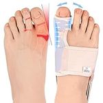 PEDIGOO Bunion Corrector for Women 2pc, Non-Slip Bunion Toe Separator, Hallux Valgus Relief for Day/Night Support