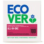 Ecover All in One Dishwasher Tablets, Lemon & Mandarin, Pack of 100