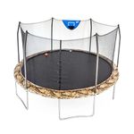 Skywalker Trampolines Jump N' Dunk Trampoline with Safety Enclosure and Basketball Hoop, Camo, 12-Feet