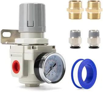 EBEIZZI 1/2" NPT Air Pressure Regulator | Air Regulator for Compressor|Air Compressor Regulator |Air Drying System |150 psi Steel-Protected Gauge