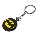 Seven Square Premium Retro Vintage Classic Design Royal Black Key Chain with White Dial Antique Stainless Steel Keychain with Key Ring Anti Rust Pocket Watch Gift for Men & Women (Batman)