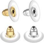 WLLHYF 100 Pieces Earring Backs Fishhook Bullet Clutch Earring Backings for Fish Hook Hypoallergenic Earring Stoppers for Women Girls