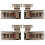 Risbay 4pcs Tool Box Hasp,Luggage Suitcase Combination Lock Left+Right,Replacement 3 Digit Combination Password Lock with Screws,Bronze