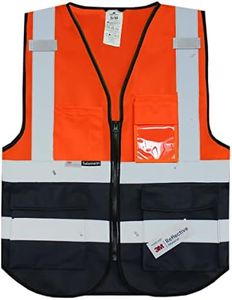 Salzmann 3M Gilet di sicurezza ad alta visibilitá - Gilet multi-tasche riflettente con cerniera - Realizzato con nastro riflettente 3M