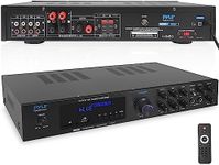 Pyle Home Audio Theater Amplifier w/Bluetooth - 5 Channel Sound Stereo Amp for Home Speakers - Multi-Source 1/4” Audio/Microphone Input, MP3/USB/SD/AUX/FM Radio - Remote Control - PDA8BU