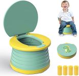 Portable Potty for Toddler Travel, Foldable Car Potty for Kids, 60 Liners