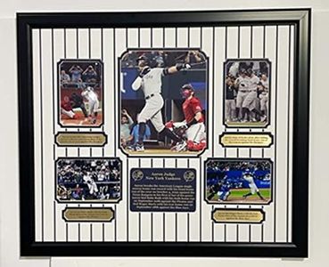 Aaron Judge 62nd Home Run multi photos with 8x10 professionally framed and double matted with engraved nameplates