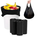 Homelove Trash Bags Garbage Bag, [100 Bags] Plastic Kitchen Barbage Bags Strong Tough Durable Kitchen Bin Bags for Bathroom Kitchen Bedroom Office (5rolls x 20bags), Black