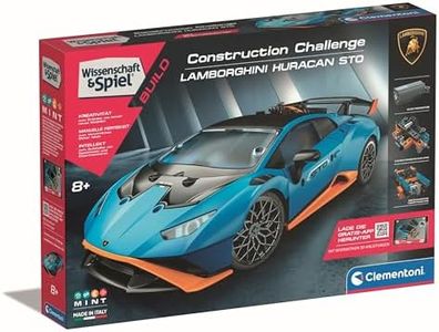 Construction Challenge Lamborghini Huracan STO, Model Car, Mechanics & Technology, Toy Children from 8 Years by Clementoni 59323