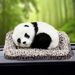 Bamboo Charcoal Air Purifying Bags, Sleeping Panda Car Ornaments, Air Purifier Bags Lovely Kitten Car Interior Dashboard Decoration Auto Crafts for Home, Car, Pets, Bathroom, Basement, Gray