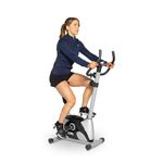 JLL® JF100 Home Exercise Bike, 2024 New Adjustable Magnetic Resistance Cardio Workout, 4kg Bi-Directional Flywheel, Display with Heart-Rate Sensor, Adjustable Handlebars & Seat Height