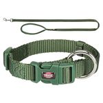 Trixie Hands-Free Premium Lead Fully Adjustable M-L Forest, Light-Weight, Comfortable & Attractive Nylon Dog Leash and Dog Collar with Buckles and D-Ring for Perfect Walks Outdoors