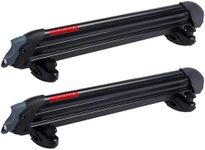 YAKIMA, PowderHound 6 Ski & Snowboard Mount, Fits Up to 6 Pairs of Skis or 4 Snowboards, Rides Quietly, Fits Most Roof Racks, Black