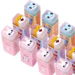 Cute Cartoon 2B Pencil Erasers,9Pcs Pets Pattern, Age-Resistant, Soft Flexible Rubber Jelly Erasers for School Art Drawing, Sketching, Home, Office, Students(White)