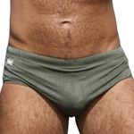 Taddlee Swimwear Mens Swim Briefs Bikini Swimsuits Quick Dry Boardshorts Surfing (S fit Waist 28-30 inch) Green