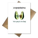 Funny New Baby Card - Congratulations you're going to Avo-Baby! Pregnancy Boy/Girl