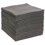 SpillTech Universal Commander Absorbent Mat Pad, Heavyweight, Polypropylene, 19” x 15” (L x W), Gray, Pack of 100 (GPF100H)