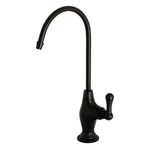 Kingston Brass KS3190AL Restoration 1/4 Turn Water Filtration Faucet, Matte Black, 4-5/8" in Spout Reach