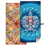 OCOOPA 2 Pack Microfiber Beach Towel Fast Drying, Extra Large 71" x 32" Sand Free Beach Towel Super Lightweight Towels for Travel, Swimming, Camping, Picnic,Yoga Gym Sports, Adult,Vacation Accessories