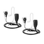 Baofeng Radio earpiece Walkie Talkie 2 Pin Headset with PTT Mic Covert Acoustic Air Tube Earpiece for Baofeng UV-5R BF-888S Kenwood Walkie Talkies(2 Pack)