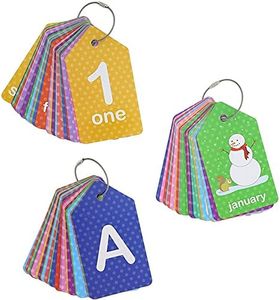 Bright Creations Colorful Educational Flash Cards for Kids with Words, Alphabet, Numbers (3 Pack)