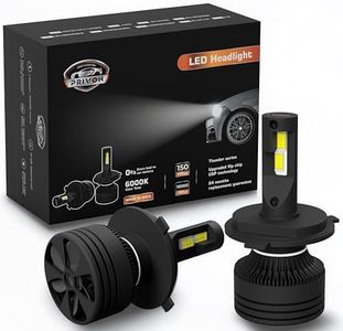 PRIVON - Loyalty in every mile H4 LED Headlight For Car 150W 16000LM 6000K (White LED Head Light) With External CANBUS Ballast Driver, 2 Years Replacement Guarantee (150 Watts, H4/H19), Pack Of 2
