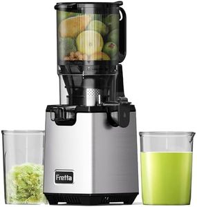 Cold Press Juicer Machine,Masticating Slow Juicers, 5.3" Large Self Feeding Juice Maker for Whole Fruits and Vegetable, Juice Extractor, BPA-Free 250W,Stainless Steel,Gray