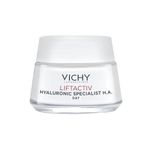 Vichy Liftactiv Face Moisturizer for DRY Skin, Day Cream with Hyaluronic Acid, Firming Facial Moisturizer for Women, Dermatologist Recommended, 50mL (Packaging may vary)