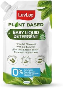LuvLap Plant Based Baby Laundry Detergent, Refill pack- 1000ml, With Bio-Enzymes, Aloe Vera & Neem, Dermatologically Tested, Free From SLS/SLES, Phosphate & Bleach
