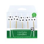 Baked With Love Football Cake Candles, Cupcake Decorations, Cupcake Candles - Pack of 5 Candles