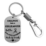 BAMALI Customize Black Laser engraved gift Funny Best Friend Keychain for Friendship day Daughter Brother Son Families Women Men Christmas Birthday Graduation (Colleagues Bar Friend)