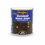 Rustins Quick Dry Outdoor Wood Stain Dark Oak 500ml- Durable and Weather-Resistant Finish, Fast Drying, Vibrant Color for Decks, Fences, & Furniture, Available in Many Wood Shades