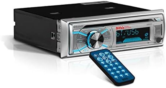 BOSS Audio Systems MR508UABS Marine Boat Stereo - Single Din, Bluetooth Audio and Calling Head Unit, AM/FM Radio Receiver, CD Player, Weatherproof, USB