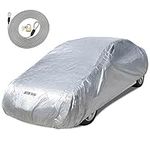 Motor Trend All Season WeatherWear 1-Poly Layer Snow proof, Water Resistant Car Cover Size XL1 - Fits up to 210" - CC-544+LOCK , Silver