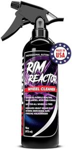 Rim Reactor Wheel Cleaner – No Scrub Formula Quickly Removes Brake Dust, Grime & Dirt - Rim Cleaner Spray Safe for Alloy, Aluminium, Chrome and Black Wheels - pH Neutral Tire Care Solution – 16 fl Oz