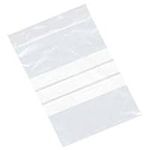 100 Small 5 x 7.5" / 125 x 187mm Clear Plastic Polythene Resealable Gripseal Bags With Write On Panels - Grip Press Seal Lock Packing Packaging Storage Pouches White Labelling Strips