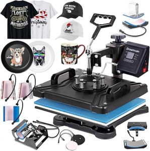8 in 1 Heat Press Machine for t Shirts Professional Heat Transfer Machine12" X 15" Swing Away Shirt Printing Multifunctional Sublimation Machine Digital Shirt Pressing Machine for Tshirt,Hat,Mug,Plate